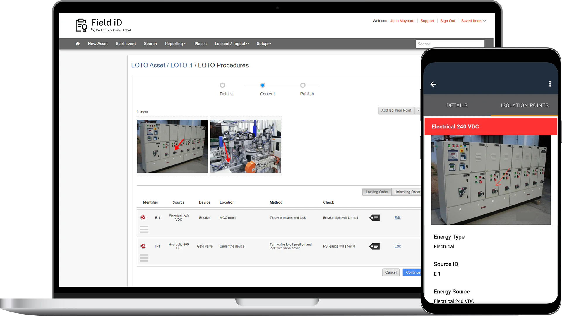 screenshot of EcoOnline Field iD